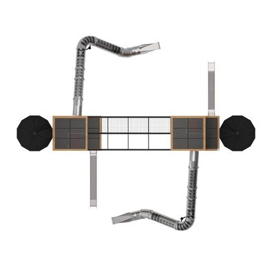 Loc de joaca din lemn pentru copii Cubix 3, exterior, 12-16 ani, 1670x2040x920 cm
