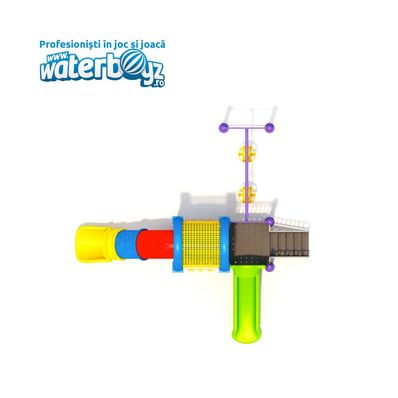 Complex de joaca pentru copii de metal Fun Land 8, exterior, 3-12 ani, 650x520x320 cm