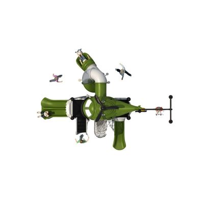 Complex de joaca pentru copii de metal Helicopter 8, exterior, 3-15 ani, 750x560x420 cm