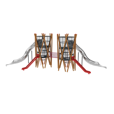 Loc de joaca din lemn pentru copii Royal Tower 6, exterior, 5-16 ani, 1430x1480x660 cm
