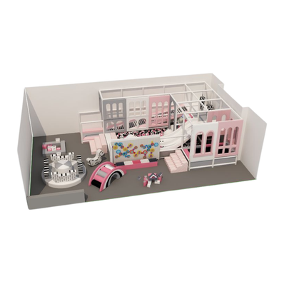 Loc de joaca modular de interior pentru copii Pinky Lines, 3-12 ani