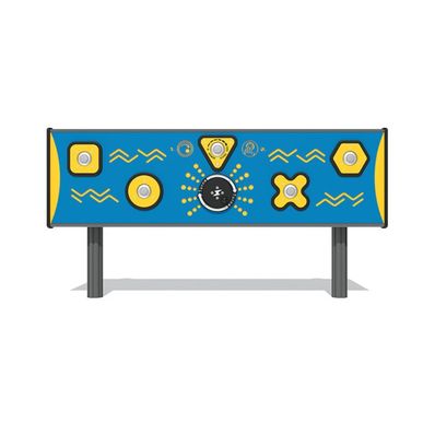 Panou interactiv pentru copii Joc de reactie Shapes, 4+ ani, 213x62x148.8 cm, albastru