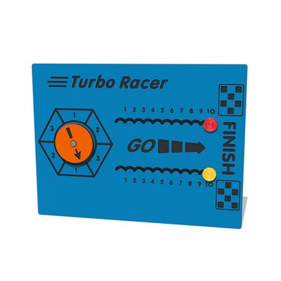 Panou interactiv pentru copii Turbo Racer, 2+ ani, 120x80 cm, albastru