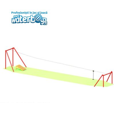 Tiroliana de exterior pentru copii Single 4, 3-12 ani, greutate maxima 45kg