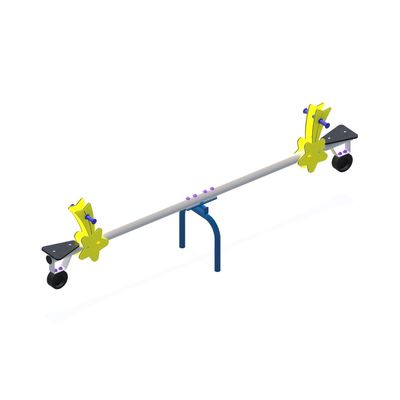 Balansoar dublu pentru copii Libelula, 3-10 ani, 300x49,5x124.5 cm, metal si plastic, multicolor