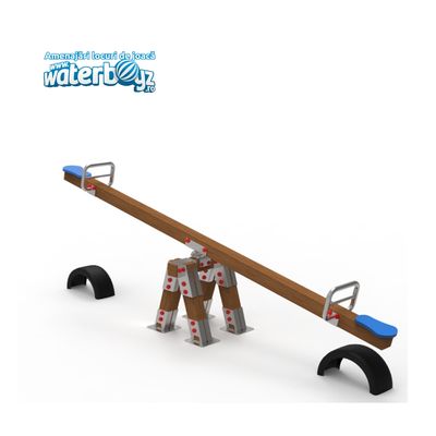 Wooden Double Seesaw with 2 support legs model 3