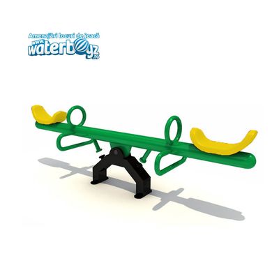 Double Seesaw with 2 support legs Green & Yellow