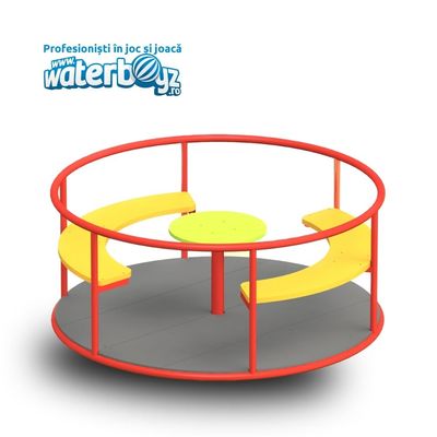 Carusel cu canapele pentru copii, 3-12 ani, 160x78 cm, metal si plastic HPDE