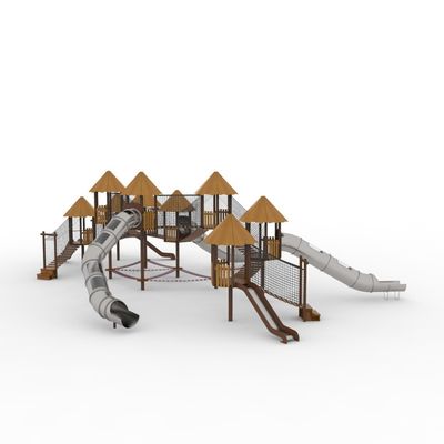 Loc de joaca pentru copii din lemn Nordic Touch 6, exterior, 3-12 ani