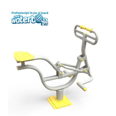 Aparat de fitness pentru picioare Model 5 pentru exterior, 80x100x130 cm, metal si plastic LLDPE