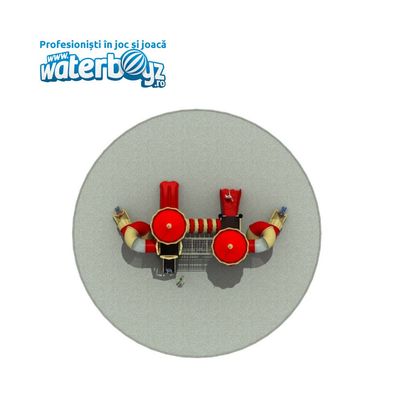 Complex de joaca pentru copii de metal Castle 9, exterior, 3-12 ani, 1130x500x520 cm