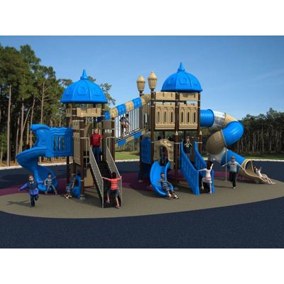 Complex de joaca pentru copii de metal Castle 2, exterior, 3-12 ani, 1040x550x540 cm
