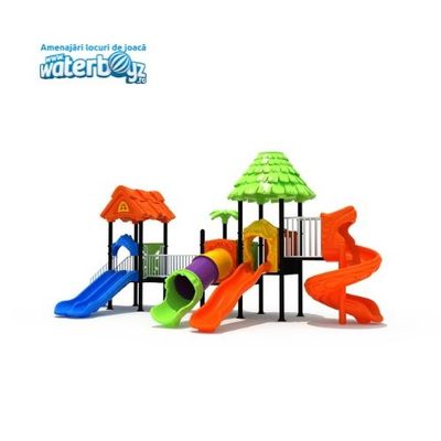 Complex de joaca pentru copii de metal Padurea Fermecata 30, exterior, 3-12 ani, 800x350x380 cm