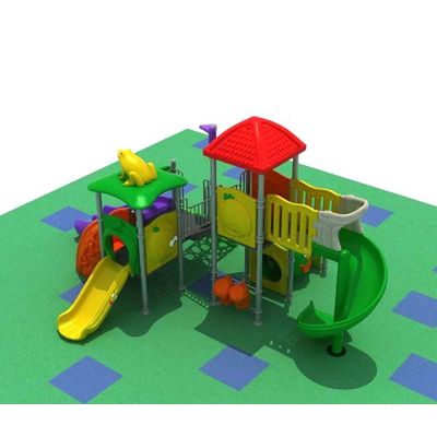 Complex de joaca pentru copii de metal Exotic 5, exterior, 3-12 ani, 780x530x490 cm