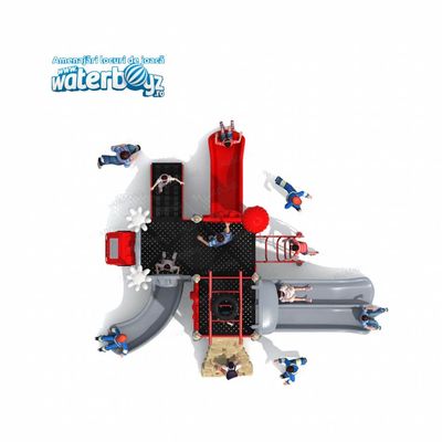 Complex de joaca pentru copii de metal Fire Control 10, exterior, 3-12 ani, 525x440x325 cm