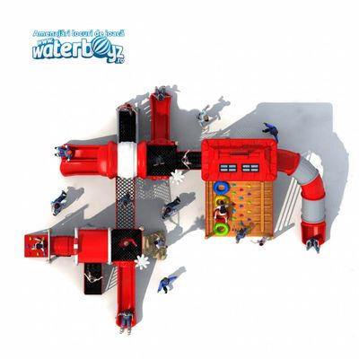 Complex de joaca pentru copii de metal Fire Control 6, exterior, 3-12 ani, 1040x815x430 cm