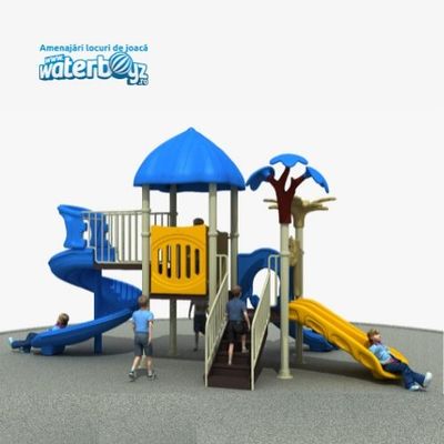 Complex de joaca pentru copii de metal Padurea Fermecata 29, exterior, 3-12 ani, 600x390x420 cm