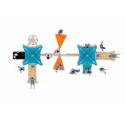 Complex de joaca pentru copii de metal de Poveste 5, exterior, 3-12 ani, 880x430x370 cm