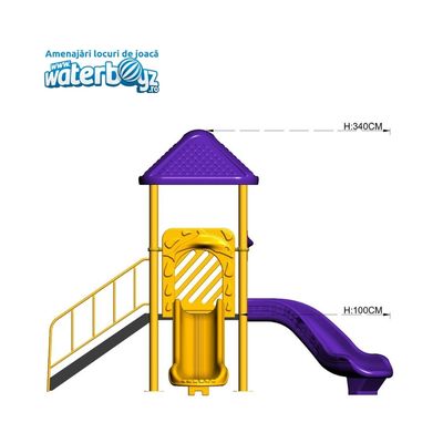 Complex de joaca pentru copii de metal Economy 31, exterior, 3-12 ani, 450x350x340 cm