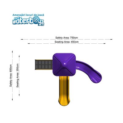 Complex de joaca pentru copii de metal Economy 31, exterior, 3-12 ani, 450x350x340 cm