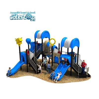 Complex de joaca pentru copii de metal Fun Land 1, exterior, 3-12 ani, 820x600x400 cm