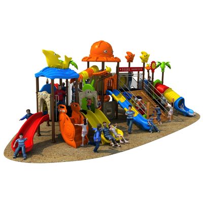 Complex de joaca pentru copii de metal Deep Sea 5, exterior, 3-12 ani, 850x390x400 cm