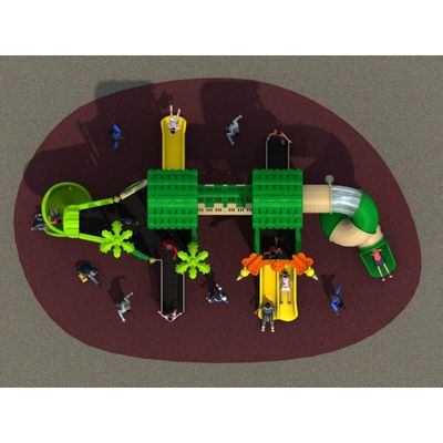 Complex de joaca pentru copii de metal Padurea Fermecata 1, exterior, 3-12 ani
