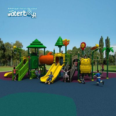 Complex de joaca pentru copii de metal Padurea Fermecata 6, exterior, 3-12 ani