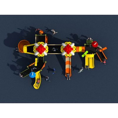 Complex de joaca pentru copii de metal Puppy Land 7, exterior, 3-12 ani, 1060x700x470 cm