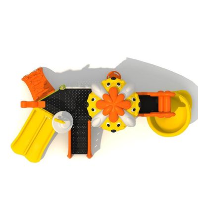 Complex de joaca pentru copii de metal Puppy Land 9, exterior, 3-12 ani, 615x320x440 cm, portocaliu