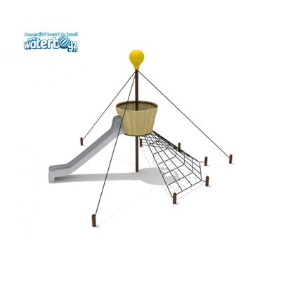 Sistem de catarare cu tobogan pentru copii de exterior Model 2, 3-12 ani, 760*720*480CM , metal
