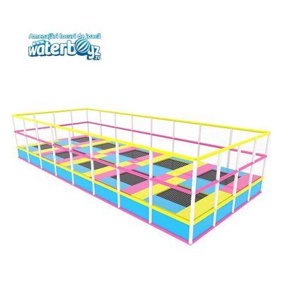 Trambulina modulara elastica pentru interior cu 10 locuri Junior, 1000x396x200 cm, 3-12 ani