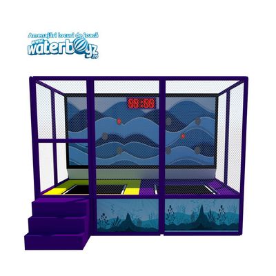 Trambulina interactiva cu sistem electronic pentru interior, 120x120 cm, 3-12 ani