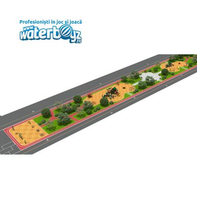 Complete Outdoor Playground Arrangement Wood