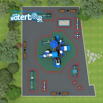 Complete Outdoor Playground Arrangement Blue Lagoon