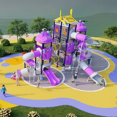 Amenajare completa loc de joaca de exterior la cheie Purple Zone