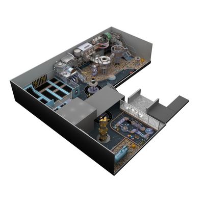 Amenajare completa loc de joaca de interior Space Academy, 3-12 ani, 3600x3200x650 cm