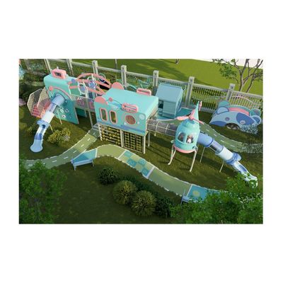 Amenajare completa loc de joaca de exterior la cheie Kiddie Land, 3-15 ani, 1880x600x430 cm