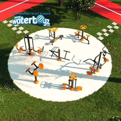 Complete Outdoor Playground Arrangement Red Course