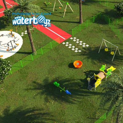 Complete Outdoor Playground Arrangement Red Course