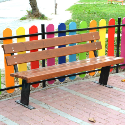 Banca parc din lemn cu spătar 3