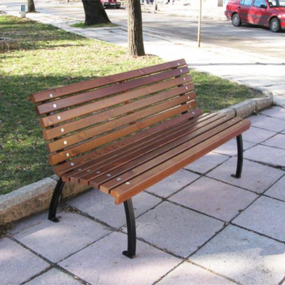 Banca parc din lemn cu spatar model 7