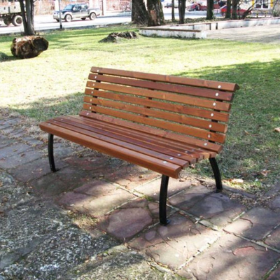 Banca parc din lemn cu spatar model 7