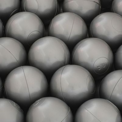 Bile din plastic pentru copii pentru locuri de joaca, 6 cm, argintii