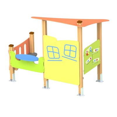 Casuta de joacă cu bancute, exterior, 2-6 ani, 157x83x145 cm