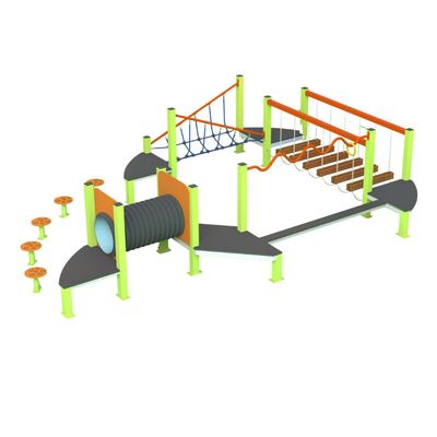 Traseu de agilitate si antrenament Adventure Bridge pentru copii, exterior, 2–6 ani, 507x353x118 cm