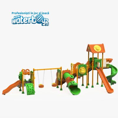 Complex de joaca pentru copii de metal Parc model 7, exterior, 3-12 ani, 1300x912x472 cm