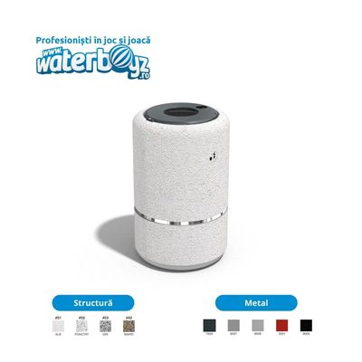 Concrete Urban Waste Bin 1
