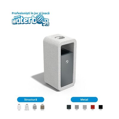 Concrete Urban Waste Bin 8
