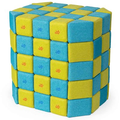 3D Magnetic Blocks Yellow and Blue